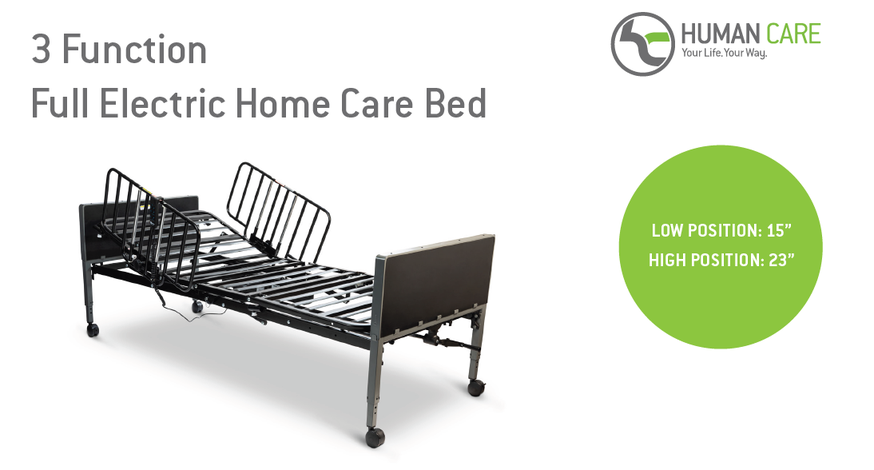 Human Care 3 Function Homecare Bed 36
